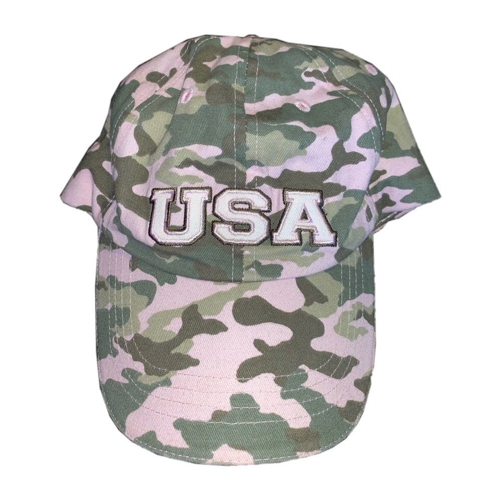 Pink Camo USA baseball cap